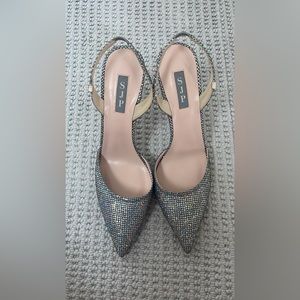 SJP Sarah Jessica Parker Bliss Glitter Heel - Sz 41 (US 10)